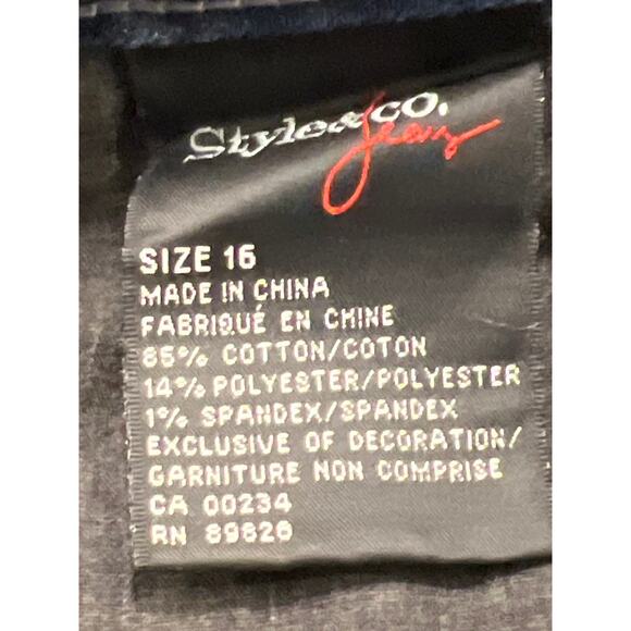 NWT Style & Co Women’s Contoured Waist Tummy Control Denim Skirt Size 16 Blue - Picture 6 of 6